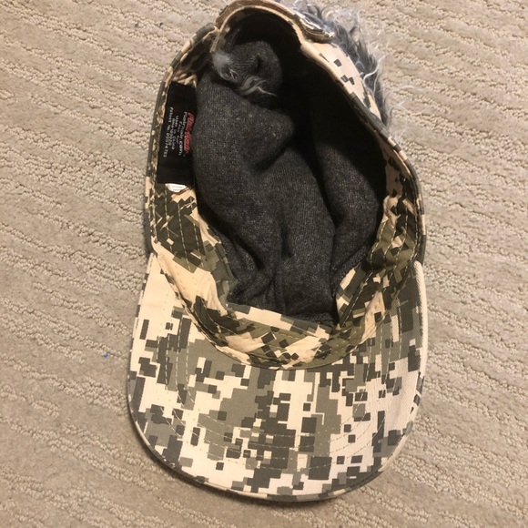 Flair hair visor hat camouflage military green hat green visor army visor - Picture 6 of 6